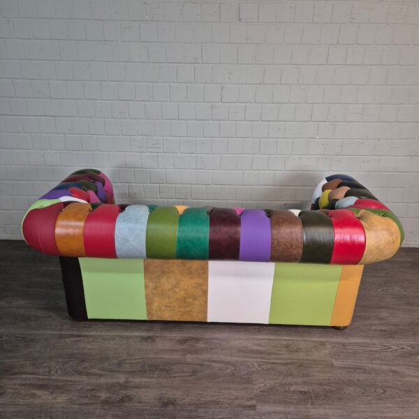 Chesterfield Couchgarnitur Modell Karneval 3-2-1 Leder – Bild 8