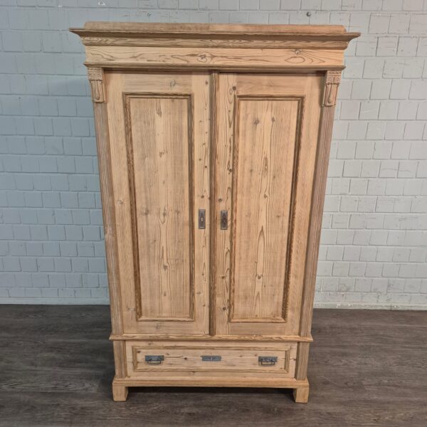 Schrank Kleiderschrank Jugendstil 1900 Kiefer – Bild 2