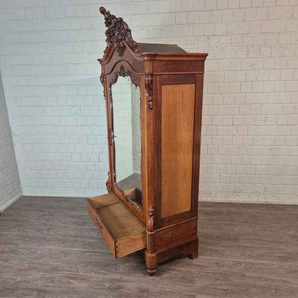 Spiegelschrank Schrank Biedermeier 1860 Mahagoni – Bild 21