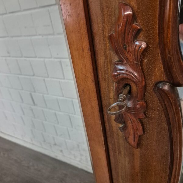 Spiegelschrank Schrank Biedermeier 1860 Mahagoni – Bild 7