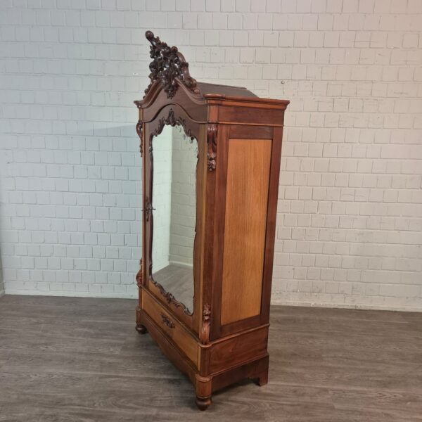 Spiegelschrank Schrank Biedermeier 1860 Mahagoni – Bild 3