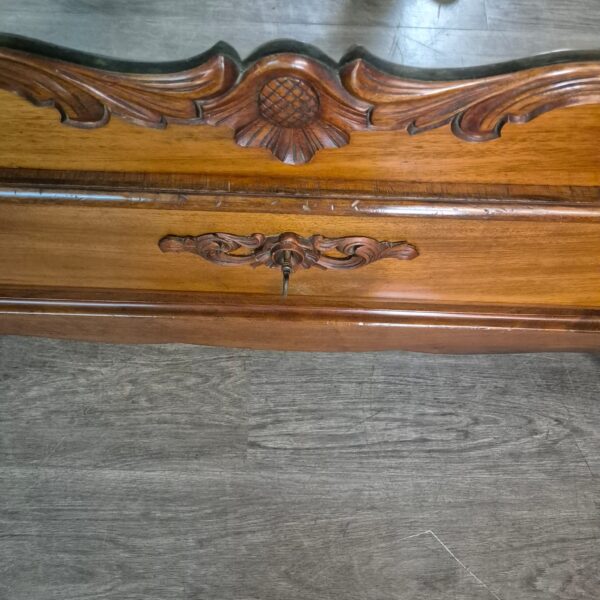 Spiegelschrank Schrank Biedermeier 1860 Mahagoni – Bild 6