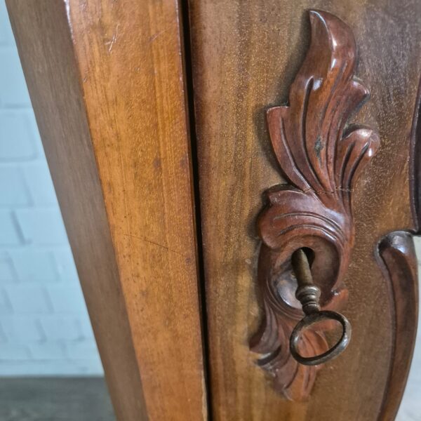 Spiegelschrank Schrank Biedermeier 1860 Mahagoni – Bild 8
