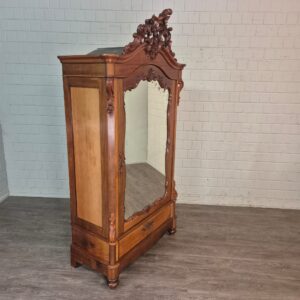Spiegelschrank Schrank Biedermeier 1860 Mahagoni