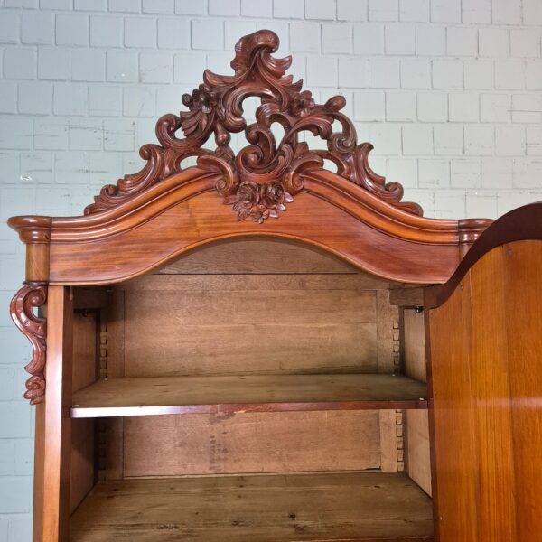 Spiegelschrank Schrank Biedermeier 1860 Mahagoni – Bild 16