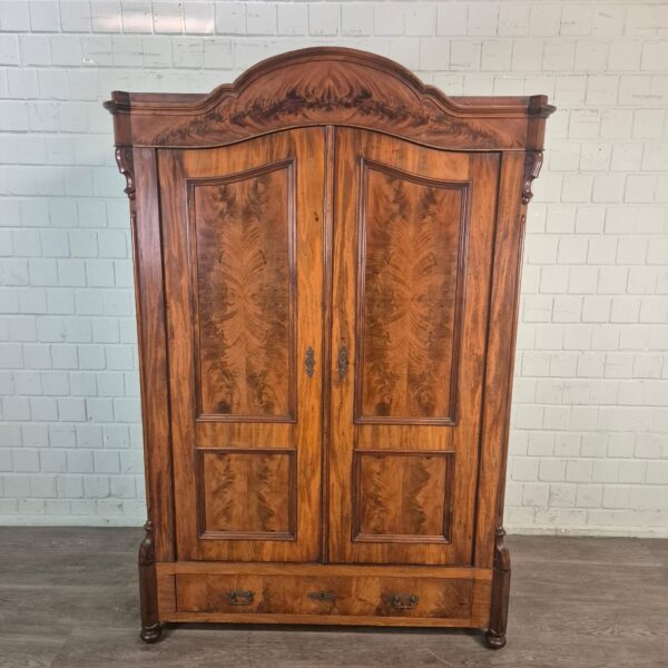 Schrank Kleiderschrank Louis Philippe 1860 Mahagoni – Bild 2
