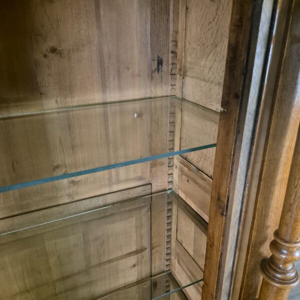 Vitrine Geschirrschrank Gründerzeit 1880 Eiche – Bild 15