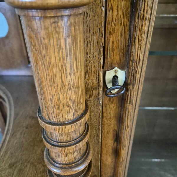 Vitrine Geschirrschrank Gründerzeit 1880 Eiche – Bild 12