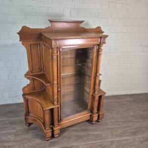 Vitrine Geschirrschrank Gründerzeit 1880 Eiche
