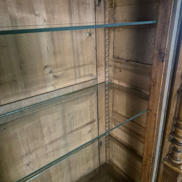 Vitrine Geschirrschrank Gründerzeit 1880 Eiche – Bild 14