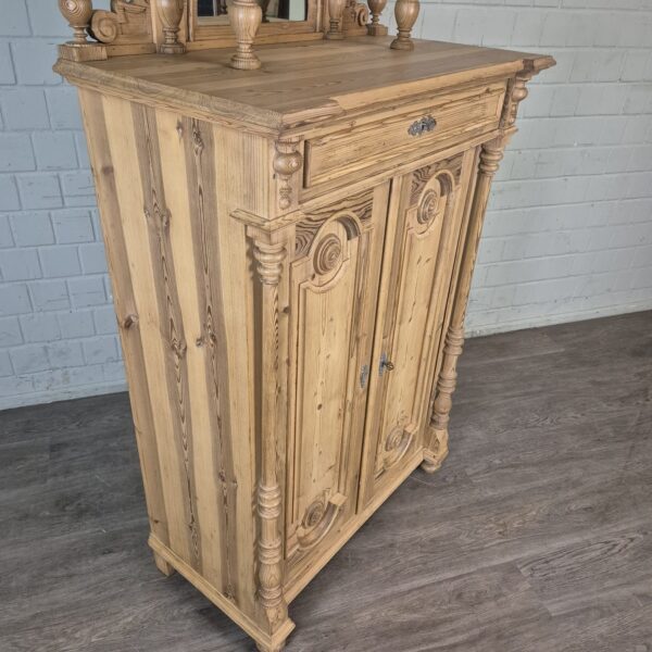 Vertiko Aufsatzvertiko Gründerzeit 1880 Kiefer – Bild 5