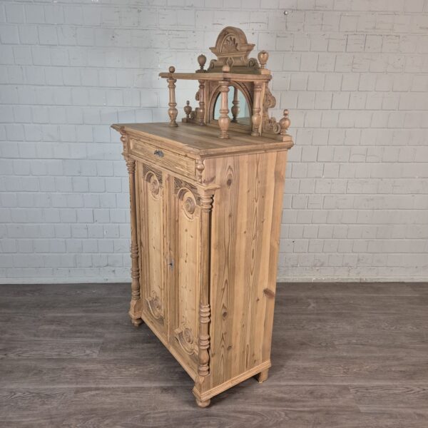 Vertiko Aufsatzvertiko Gründerzeit 1880 Kiefer – Bild 3