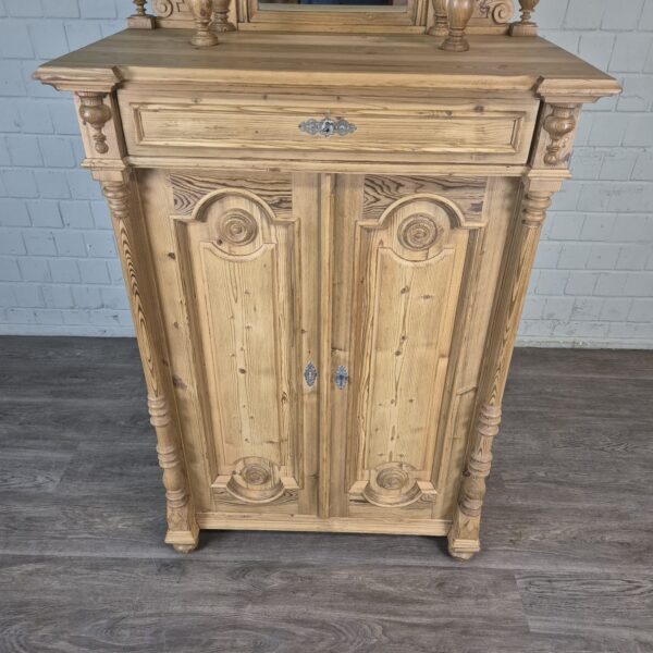 Vertiko Aufsatzvertiko Gründerzeit 1880 Kiefer – Bild 6