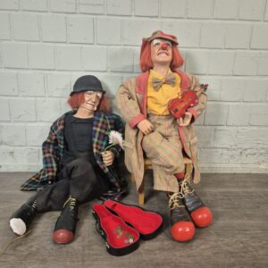 Dekoration Puppen Schausteller-Clowns 75 cm