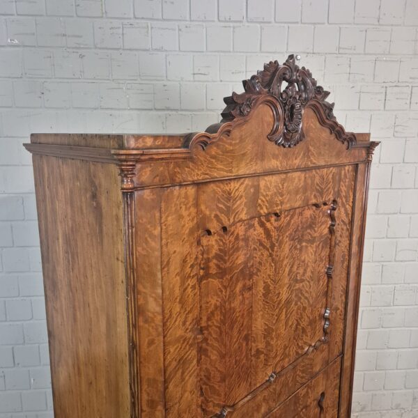 Schrank Louis Philippe 1860 Birke – Bild 3
