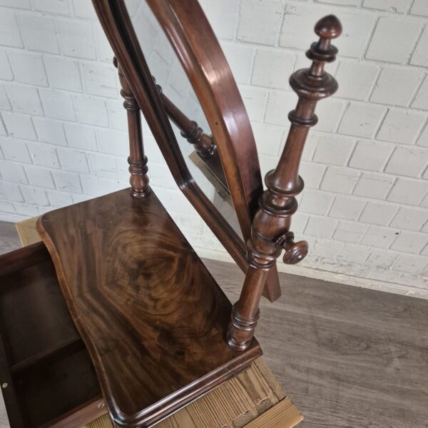 Klappspiegel Schminktisch-Aufsatz Biedermeier 1850 Mahagoni – Bild 10