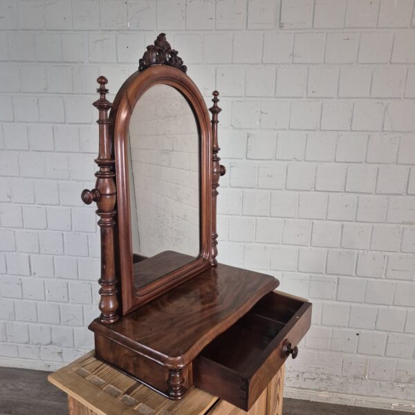 Klappspiegel Schminktisch-Aufsatz Biedermeier 1850 Mahagoni – Bild 6