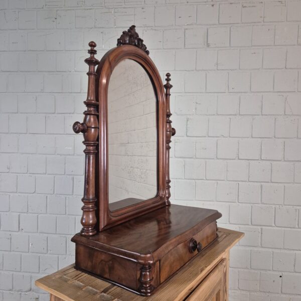 Klappspiegel Schminktisch-Aufsatz Biedermeier 1850 Mahagoni