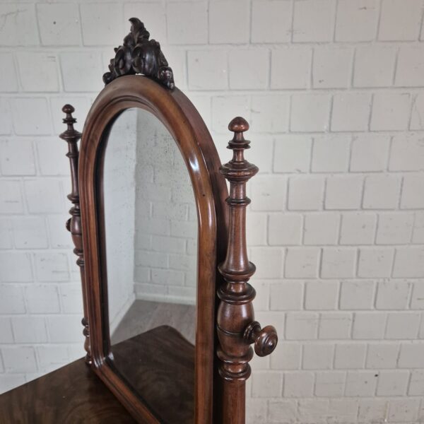 Klappspiegel Schminktisch-Aufsatz Biedermeier 1850 Mahagoni – Bild 8