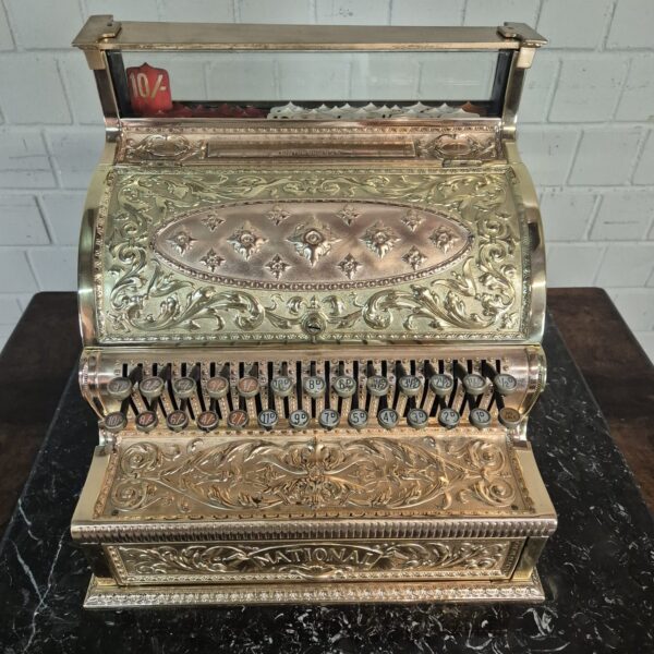 Ladenkasse Kasse National 1897 Kupfer Messing – Bild 2