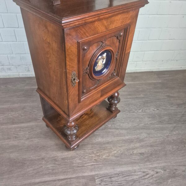 Aufsatzschrank Schrank Gründerzeit 1880 Nussbaum – Bild 6