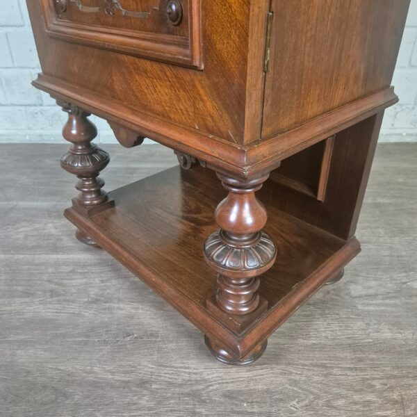 Aufsatzschrank Schrank Gründerzeit 1880 Nussbaum – Bild 15