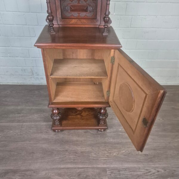 Aufsatzschrank Schrank Gründerzeit 1880 Nussbaum – Bild 17