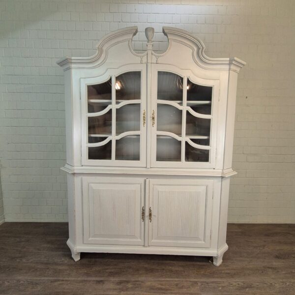 Vitrine Geschirrschrank Barock 1770 Kiefer – Bild 2