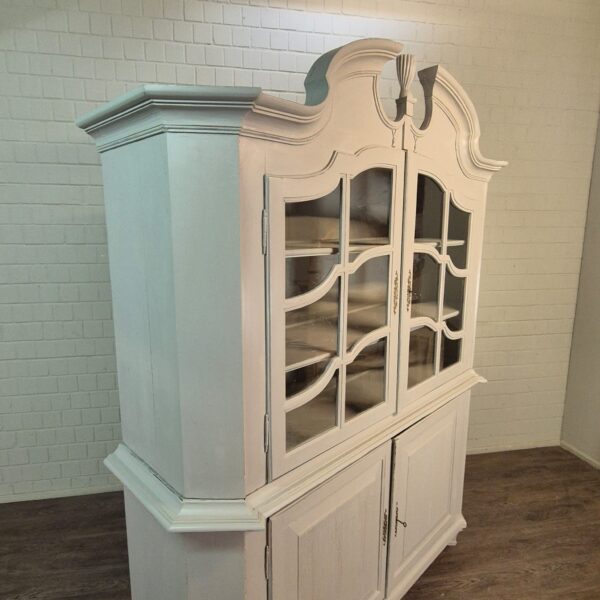Vitrine Geschirrschrank Barock 1770 Kiefer – Bild 4