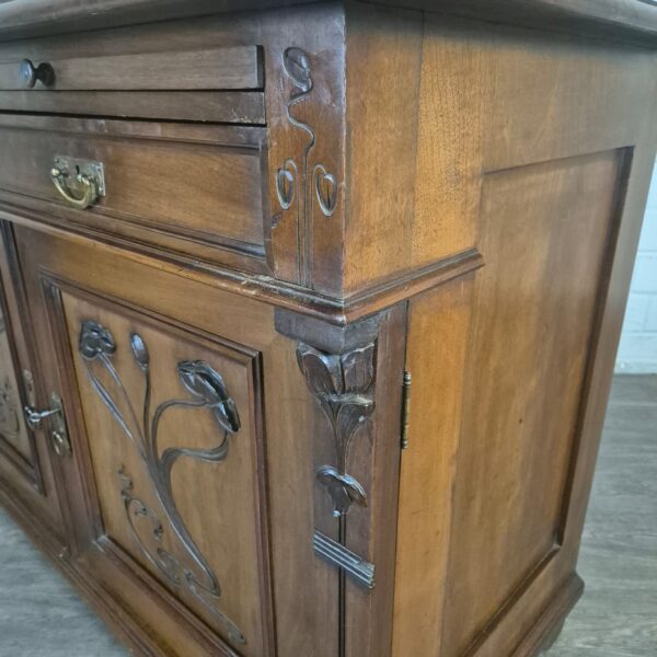 Anrichte Sideboard Jugendstil 1900 Nussbaum – Bild 9