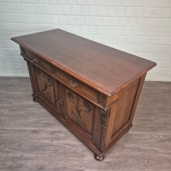 Anrichte Sideboard Jugendstil 1900 Nussbaum – Bild 3