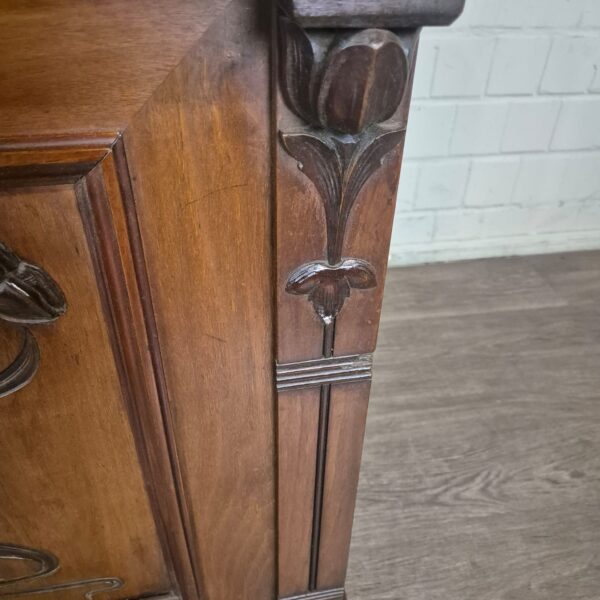 Anrichte Sideboard Jugendstil 1900 Nussbaum – Bild 8