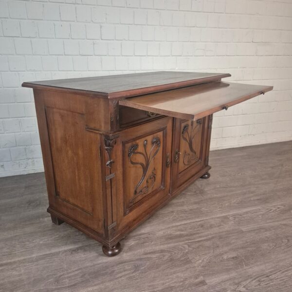 Anrichte Sideboard Jugendstil 1900 Nussbaum – Bild 4