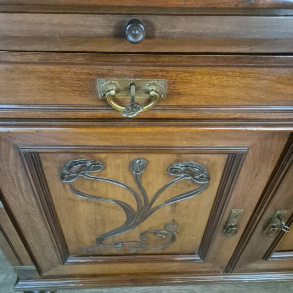 Anrichte Sideboard Jugendstil 1900 Nussbaum – Bild 6