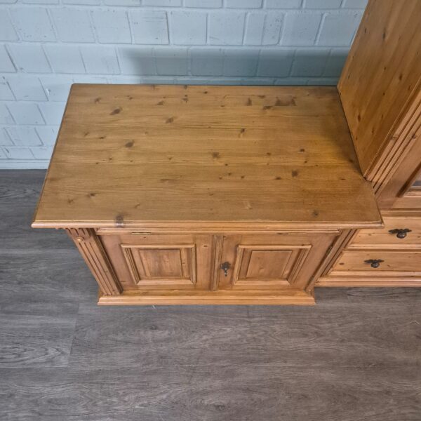 Vitrine mit Sideboard Schrank 1,77 m Kiefer – Bild 6