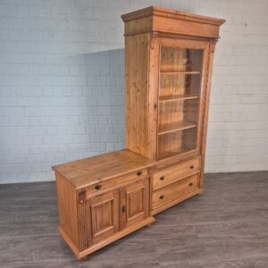 Vitrine mit Sideboard Schrank 1,77 m Kiefer