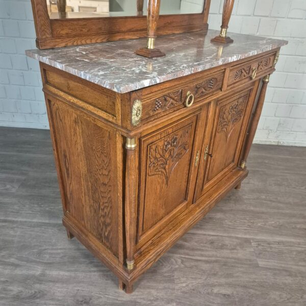 Buffetschrank Schrank Jugendstil 1905 Eiche – Bild 7