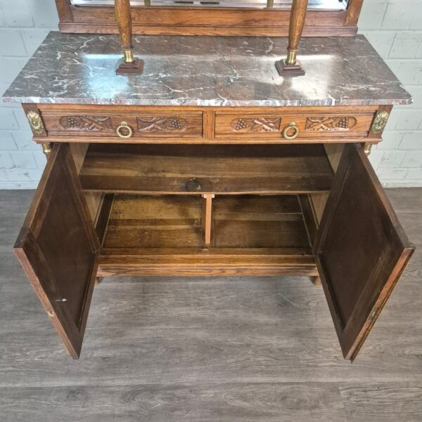 Buffetschrank Schrank Jugendstil 1905 Eiche – Bild 23