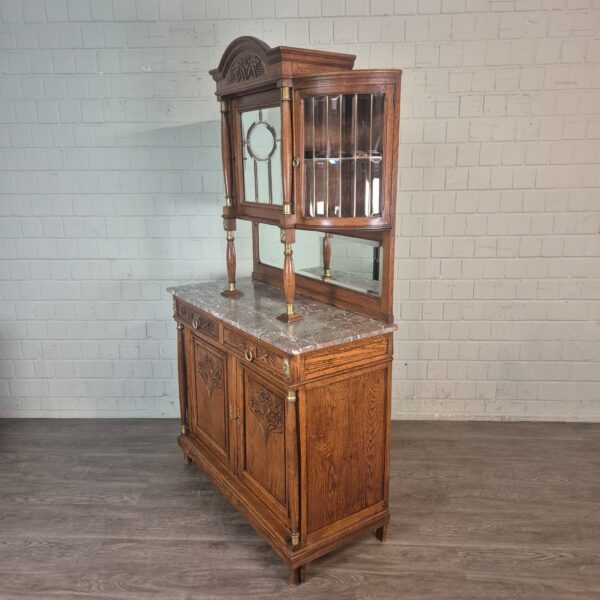 Buffetschrank Schrank Jugendstil 1905 Eiche – Bild 3