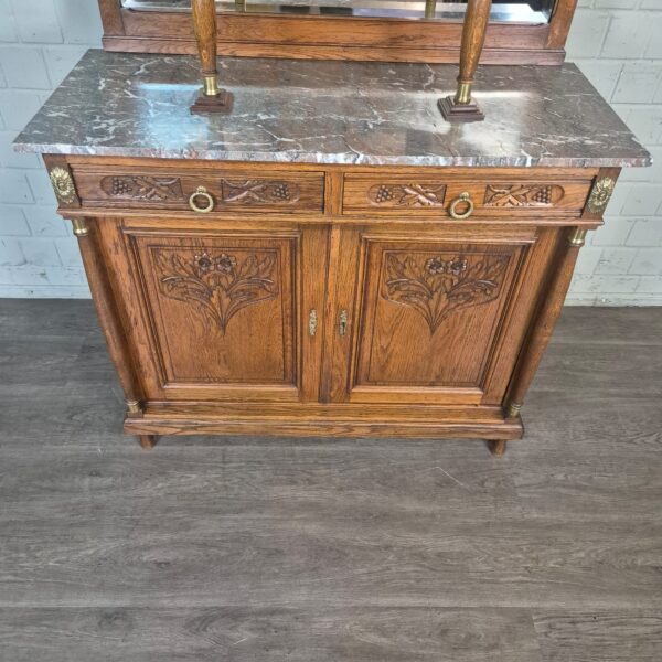 Buffetschrank Schrank Jugendstil 1905 Eiche – Bild 8