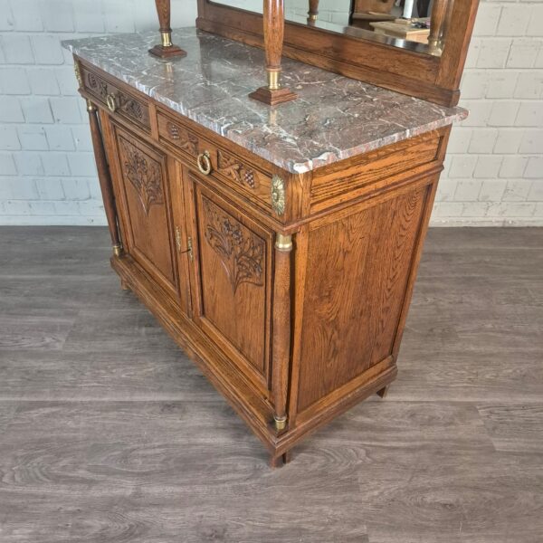 Buffetschrank Schrank Jugendstil 1905 Eiche – Bild 12