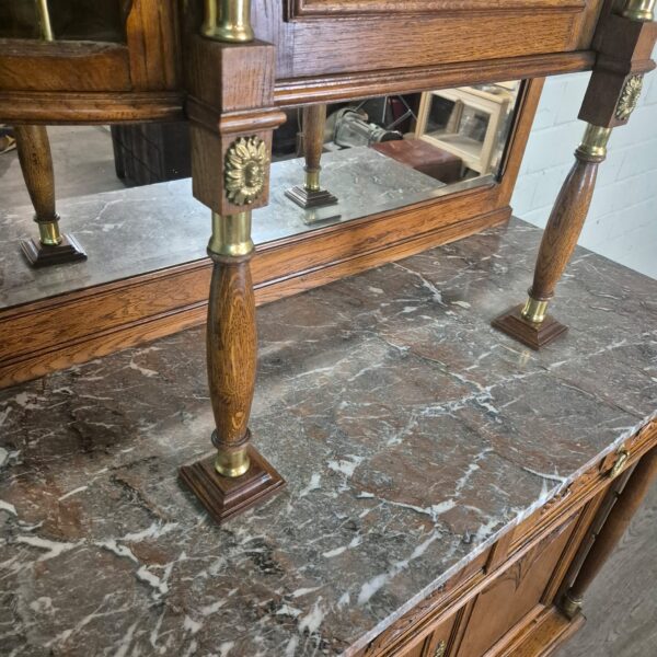 Buffetschrank Schrank Jugendstil 1905 Eiche – Bild 6