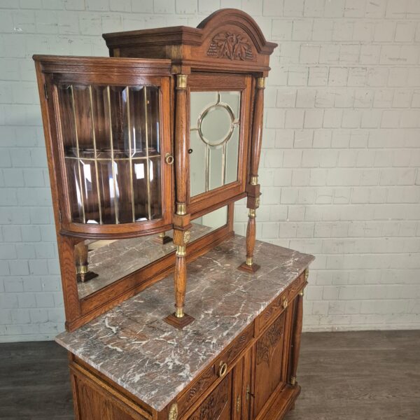 Buffetschrank Schrank Jugendstil 1905 Eiche – Bild 4