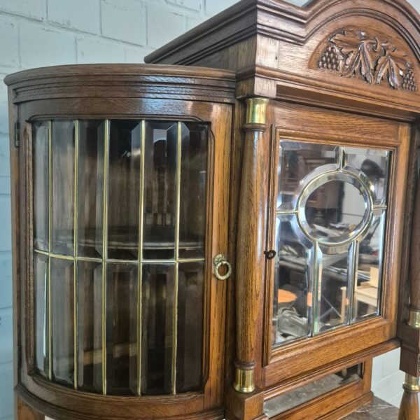 Buffetschrank Schrank Jugendstil 1905 Eiche – Bild 5