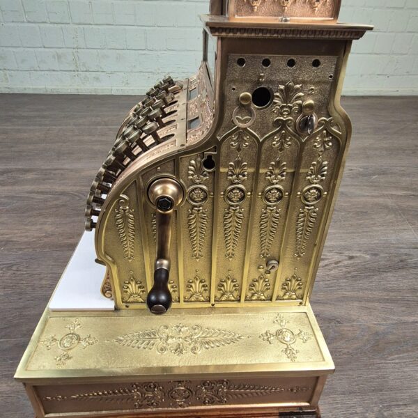 Ladenkasse Kasse National 1910 Kupfer Messing – Bild 9