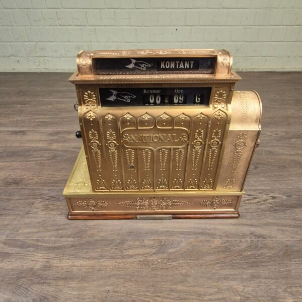 Ladenkasse Kasse National 1910 Kupfer Messing – Bild 11