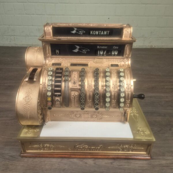 Ladenkasse Kasse National 1910 Kupfer Messing – Bild 2