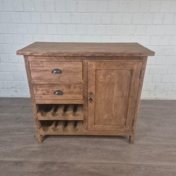 Weinschrank Sideboard Teakholz 1,00 m – Bild 3