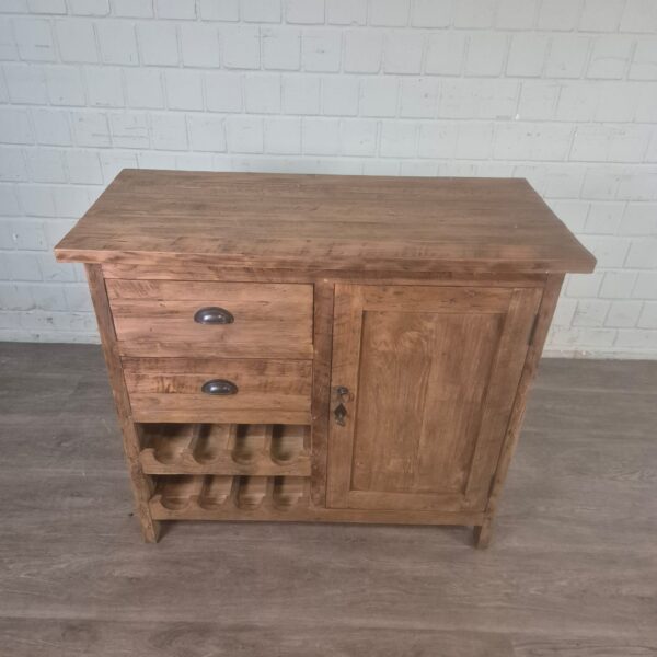 Weinschrank Sideboard Teakholz 1,00 m – Bild 2