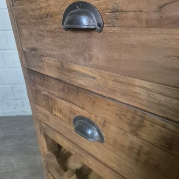 Weinschrank Sideboard Teakholz 1,00 m – Bild 4